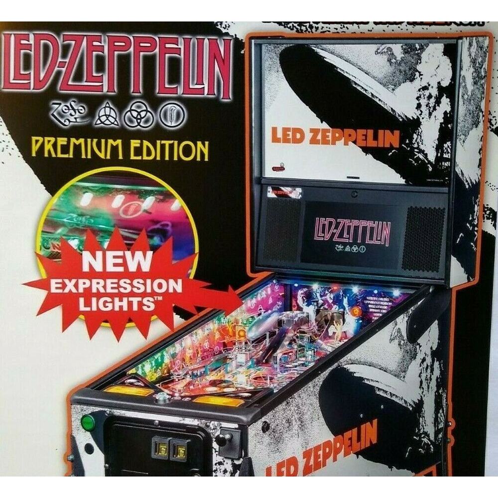 Led Zeppelin Pinball FLYER Art Print Hard Rock & Roll Music Premium Blimp